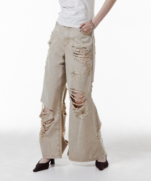 ZIP DAMAGE DENIM/ジップダメージデニム（デニムパンツ）｜JOSE