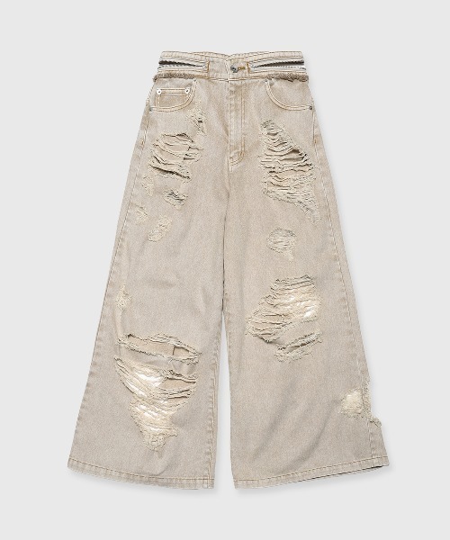 ZIP DAMAGE DENIM/ジップダメージデニム（デニムパンツ）｜JOSE