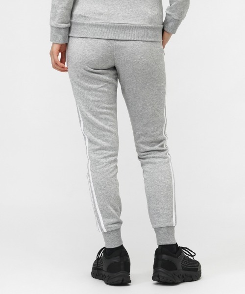 adidas（アディダス）の「アディダス adidas エッセンシャルズ フレンチテリー 3ストライプス パンツ（スウェットパンツ・レディース・グレー/ブラック・S/M/L/XL）」の4枚目の写真
