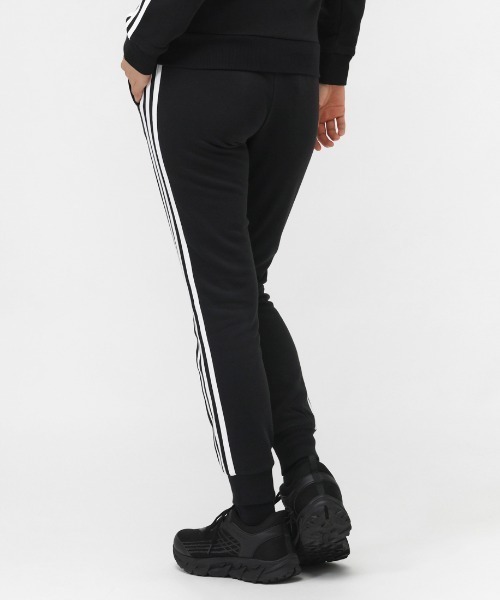 adidas（アディダス）の「アディダス adidas エッセンシャルズ フレンチテリー 3ストライプス パンツ（スウェットパンツ・レディース・グレー/ブラック・S/M/L/XL）」の9枚目の写真