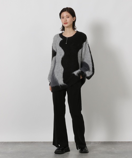 LAKOLE(ラコレ)の「起毛カットフレアパンツ / 598991(その他パンツ・レディース・ブラウン/チャコールグレー/ブラック/ライトベージュ・FREE)」の8枚目の写真