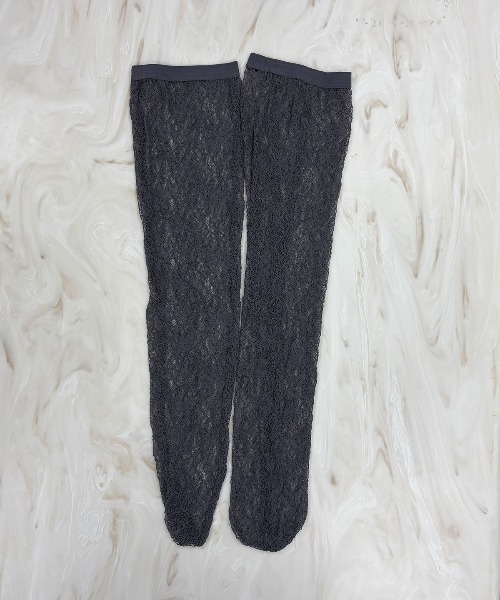 JOSE MOON（ジョゼムーン）の「LACE OVER-KNEE SOCKS/レースオーバーニーソックス（ソックス/靴下・レディース・ホワイト/レッド/ベージュ/ブラック/サックスブルー/グレー・FREE）」の15枚目の写真