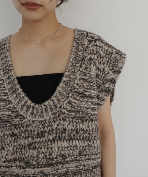 hellam（へラム）の「ミックスVネックニットベスト（ベスト）」 - WEAR