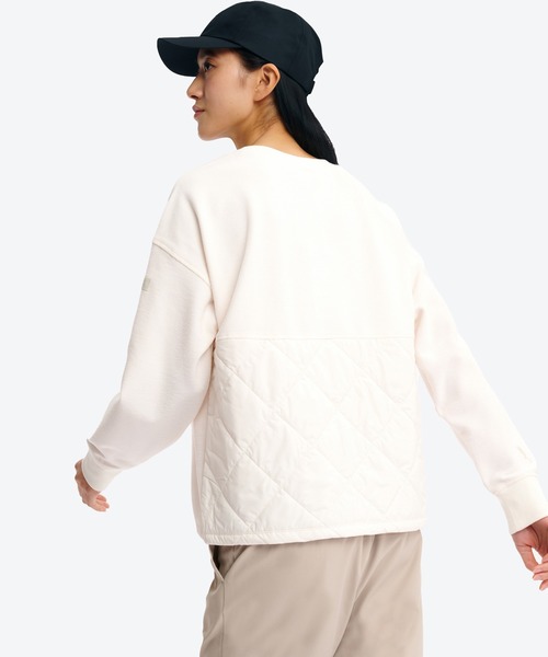 AIGLE（エーグル）の「ダイヤモンドキルティング ワッフルフリースプルオーバー（スウェット・レディース・ホワイト/ダークネイビー・36/38/40）」の7枚目の写真