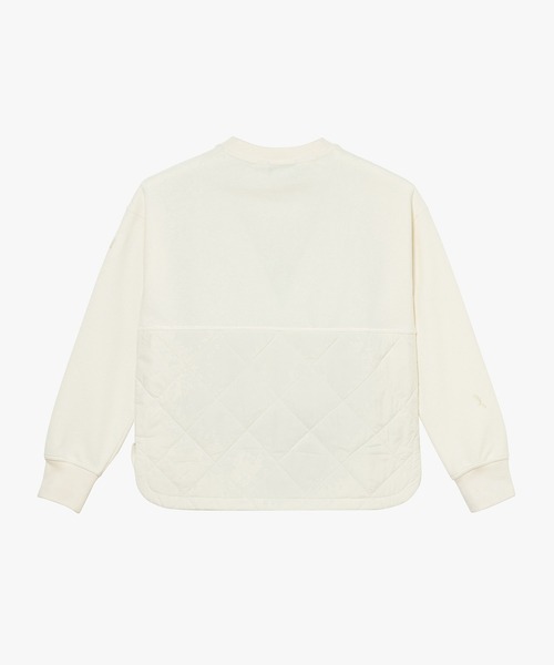 AIGLE（エーグル）の「ダイヤモンドキルティング ワッフルフリースプルオーバー（スウェット・レディース・ホワイト/ダークネイビー・36/38/40）」の10枚目の写真