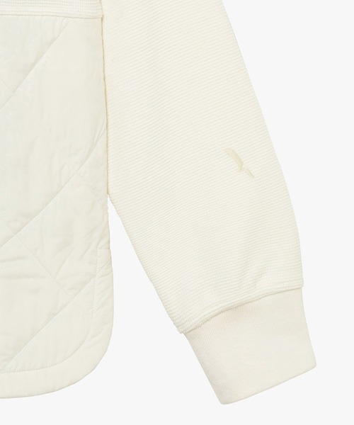 AIGLE（エーグル）の「ダイヤモンドキルティング ワッフルフリースプルオーバー（スウェット・レディース・ホワイト/ダークネイビー・36/38/40）」の16枚目の写真