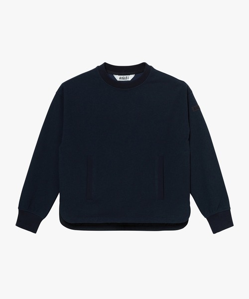 AIGLE（エーグル）の「ダイヤモンドキルティング ワッフルフリースプルオーバー（スウェット・レディース・ホワイト/ダークネイビー・36/38/40）」の18枚目の写真