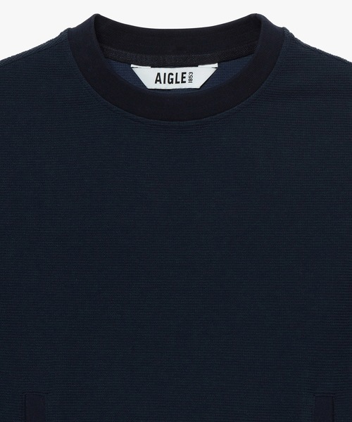 AIGLE（エーグル）の「ダイヤモンドキルティング ワッフルフリースプルオーバー（スウェット・レディース・ホワイト/ダークネイビー・36/38/40）」の20枚目の写真