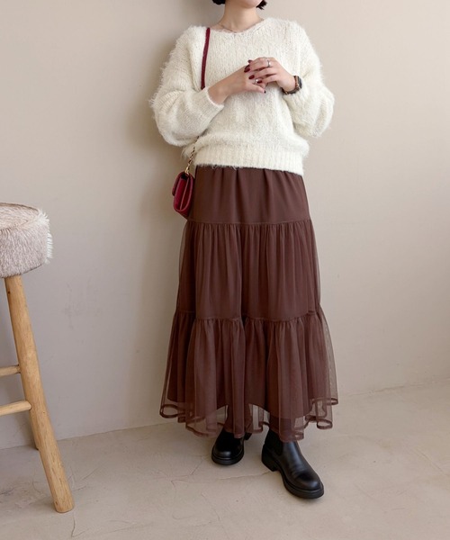 厚底 リブニット バックジップ ブーツ /52407（ブーツ）｜WA ORiental