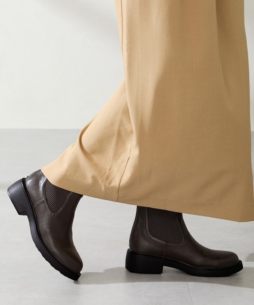 厚底 リブニット バックジップ ブーツ /52407（ブーツ）｜WA ORiental