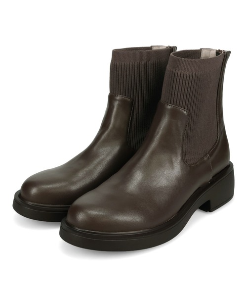 WA ORiental TRaffic(ダブルエーオリエンタルトラフィック)の「厚底 リブニット バックジップ ブーツ /52407(ブーツ・レディース・ブラック/ブラウン/ベージュ・S/M/L/LL/SS/3L)」の21枚目の写真