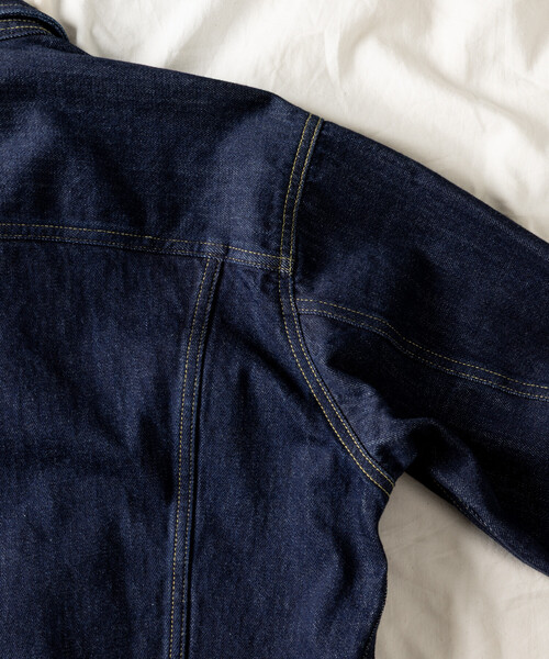 FREAK'S STORE(フリークスストア)の「Lee × FREAK'S STORE/リー 別注 101-J RIDERS JACKET/別注 ワンオーワン ジェー ライダースジャケット/デニムジャケット(デニムジャケット・レディース・サックスブルー/ネイビー・SMALL)」の19枚目の写真