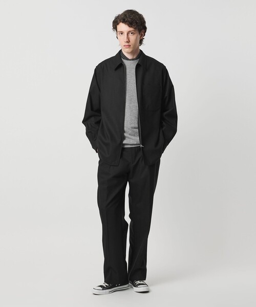 セール】ライトメルトン ジップアップ オーバーシャツ（シャツ