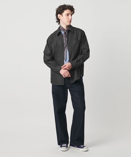 セール】ライトメルトン ジップアップ オーバーシャツ（シャツ