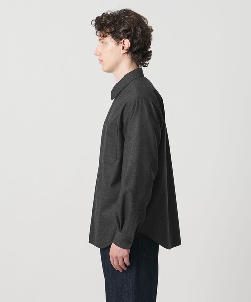 セール】ライトメルトン ジップアップ オーバーシャツ（シャツ