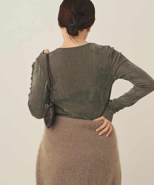 plage（プラージュ）の「《一部カラーWEB限定追加》Flocky Mesh ロンT