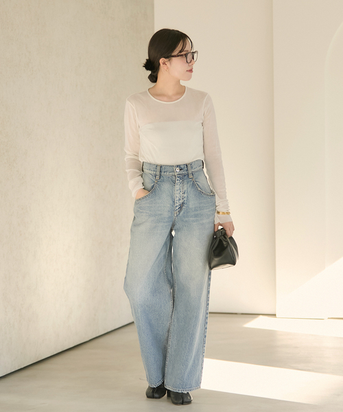 plage（プラージュ）の「《一部カラーWEB限定追加》Flocky Mesh ロンT