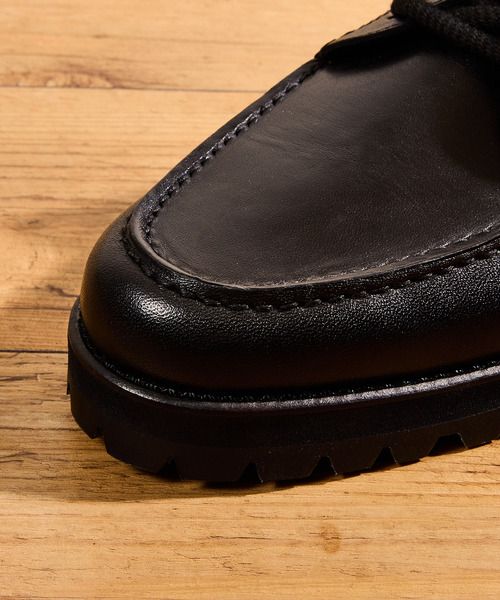 Tomo & Co(トモアンドシーオー)の「Tomo&Co トモアンドシーオー / FAT LACE DECK SHOES ベジタブルタンニンレザーファットレースデッキシューズ / TMTKS-S-0063(モカシン/デッキシューズ・メンズ・ブラウン/ブラック・27cm/26cm/25cm)」の7枚目の写真