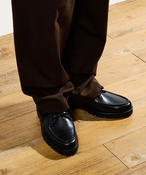 Tomo & Co(トモアンドシーオー)の「Tomo&Co トモアンドシーオー / FAT LACE DECK SHOES ベジタブルタンニンレザーファットレースデッキシューズ / TMTKS-S-0063(モカシン/デッキシューズ・メンズ・ブラウン/ブラック・27cm/26cm/25cm)」の16枚目の写真