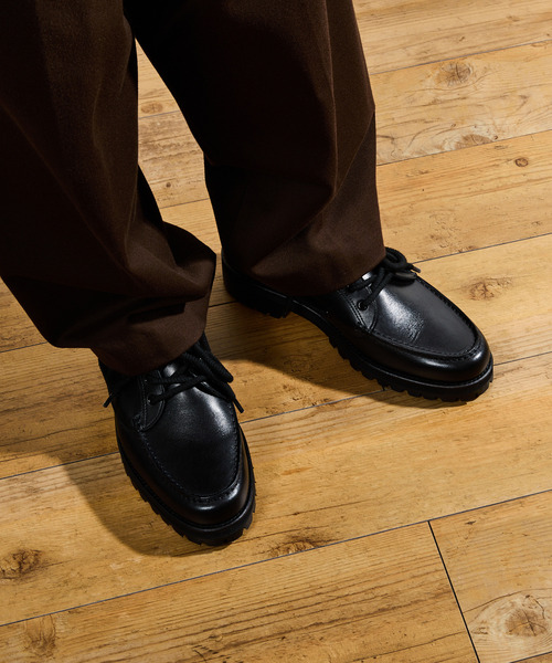 Tomo & Co(トモアンドシーオー)の「Tomo&Co トモアンドシーオー / FAT LACE DECK SHOES ベジタブルタンニンレザーファットレースデッキシューズ / TMTKS-S-0063(モカシン/デッキシューズ・メンズ・ブラウン/ブラック・27cm/26cm/25cm)」の19枚目の写真