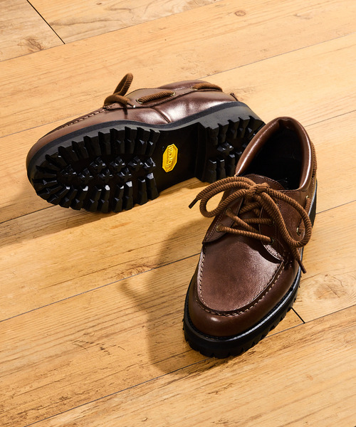 Tomo & Co(トモアンドシーオー)の「Tomo&Co トモアンドシーオー / FAT LACE DECK SHOES ベジタブルタンニンレザーファットレースデッキシューズ / TMTKS-S-0063(モカシン/デッキシューズ・メンズ・ブラウン/ブラック・27cm/26cm/25cm)」の20枚目の写真