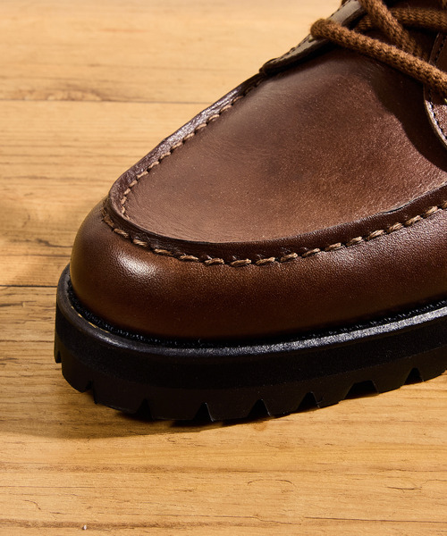 Tomo & Co(トモアンドシーオー)の「Tomo&Co トモアンドシーオー / FAT LACE DECK SHOES ベジタブルタンニンレザーファットレースデッキシューズ / TMTKS-S-0063(モカシン/デッキシューズ・メンズ・ブラウン/ブラック・27cm/26cm/25cm)」の22枚目の写真