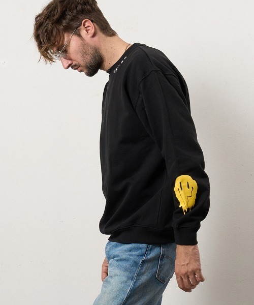 STUD MUFFIN（スタッドマフィン）の「msw1807-オーセンティックパイル ウェービーロゴ スマイルスエットシャツ(614-02856)（スウェット・メンズ・イエロー/ホワイト/ブラック/チャコールグレー・2/3/4）」の7枚目の写真