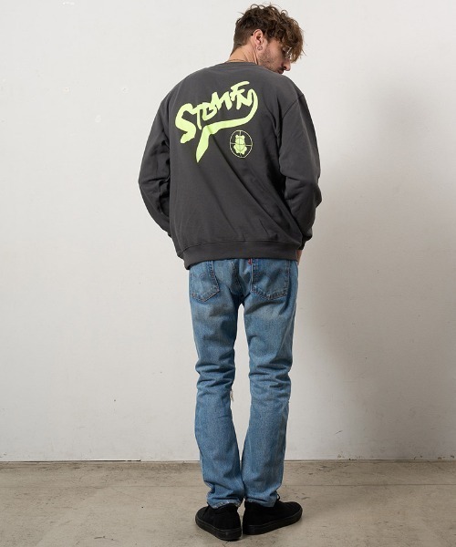 STUD MUFFIN（スタッドマフィン）の「msw1807-オーセンティックパイル ウェービーロゴ スマイルスエットシャツ(614-02856)（スウェット・メンズ・イエロー/ホワイト/ブラック/チャコールグレー・2/3/4）」の13枚目の写真