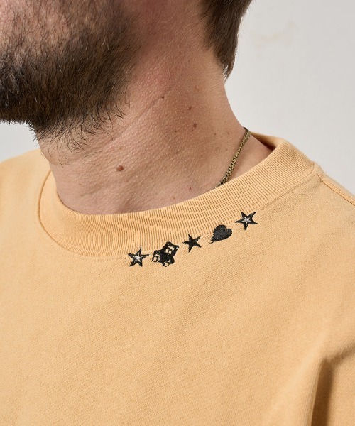 STUD MUFFIN（スタッドマフィン）の「msw1807-オーセンティックパイル ウェービーロゴ スマイルスエットシャツ(614-02856)（スウェット・メンズ・イエロー/ホワイト/ブラック/チャコールグレー・2/3/4）」の19枚目の写真