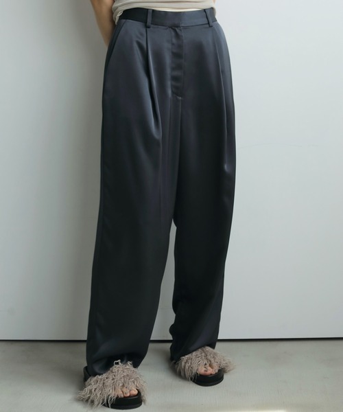 セール】Satin Tuck Pants（その他パンツ）｜anuke（アンヌーク）の
