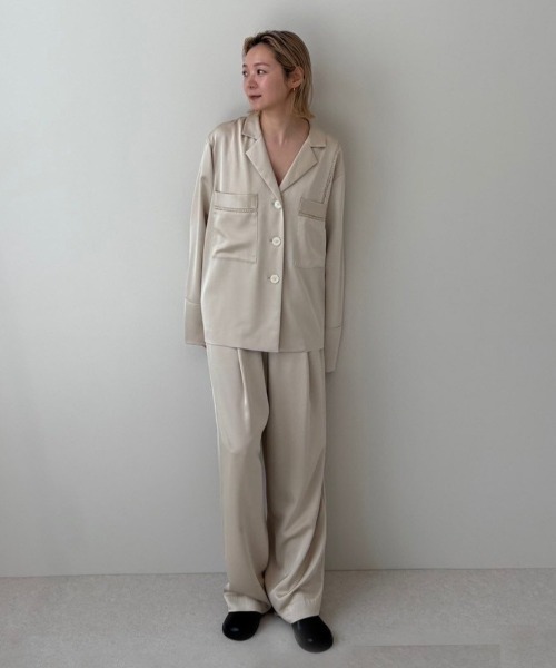 セール】Satin Tuck Pants（その他パンツ）｜anuke（アンヌーク）の