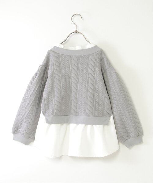 ikka（イッカ）の「フクレジャカード襟フリルシャツレイヤープルオーバー（120~160cm）（シャツ/ブラウス・キッズ・ブルー/ベージュ・120/130/140/150/160）」の11枚目の写真