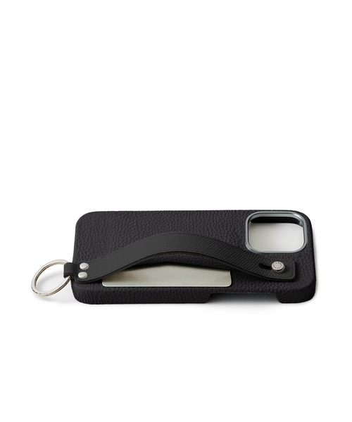 iPhone 16 Pro Max)ハンドル付き バックカバーケース シュリンクレザー