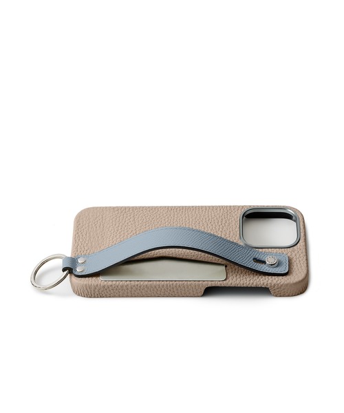 iPhone 16 Pro Max)ハンドル付き バックカバーケース シュリンクレザー