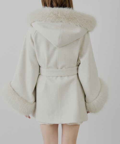 新色追加】ファー襟ケープコート（ポンチョ）｜Chico（チコ）の