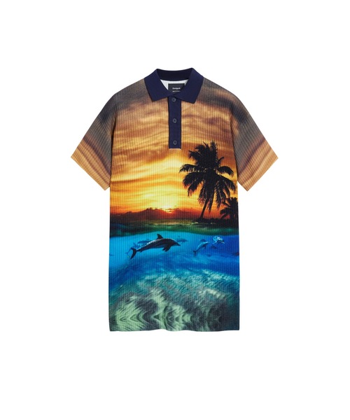 Desigual（デシグアル）の「【Desigual×BOTTER】サンセットポロドレス（ワンピース・レディース・ブルー・M/S/L）」の5枚目の写真