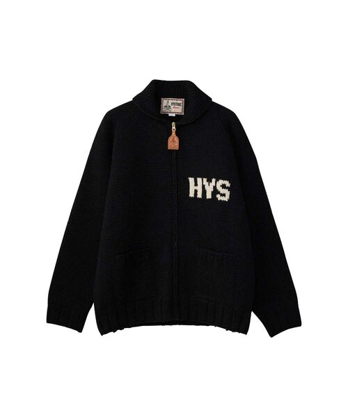 HYSTERIC GLAMOUR（ヒステリックグラマー）の「VIXEN GIRL編込 カウチン（カーディガン/ボレロ・メンズ・ホワイト/ブラック・SMALL/MEDIUM/LARGE）」の5枚目の写真