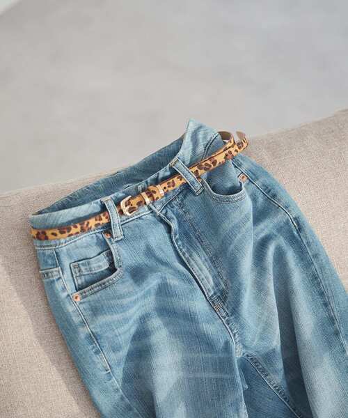 earth music&ecology(アースミュージックアンドエコロジー)の「ダブルメタルカン 細ベルト(ベルト・レディース・ブラウン/ブラック・FREE)」の2枚目の写真