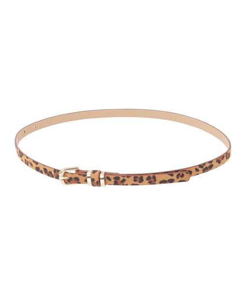 earth music&ecology(アースミュージックアンドエコロジー)の「ダブルメタルカン 細ベルト(ベルト・レディース・ブラウン/ブラック・FREE)」の4枚目の写真