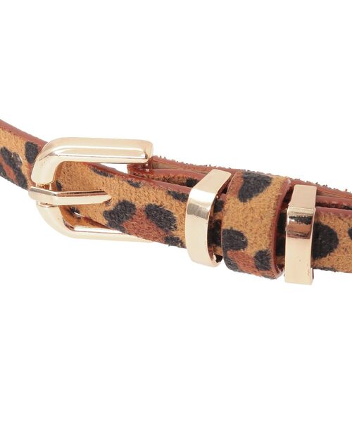 earth music&ecology(アースミュージックアンドエコロジー)の「ダブルメタルカン 細ベルト(ベルト・レディース・ブラウン/ブラック・FREE)」の6枚目の写真