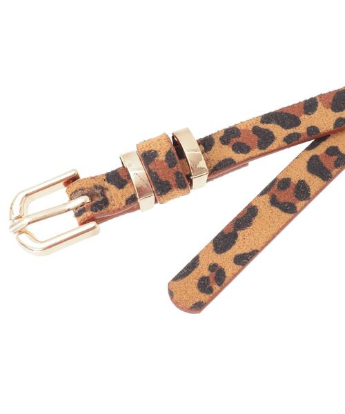 earth music&ecology(アースミュージックアンドエコロジー)の「ダブルメタルカン 細ベルト(ベルト・レディース・ブラウン/ブラック・FREE)」の7枚目の写真