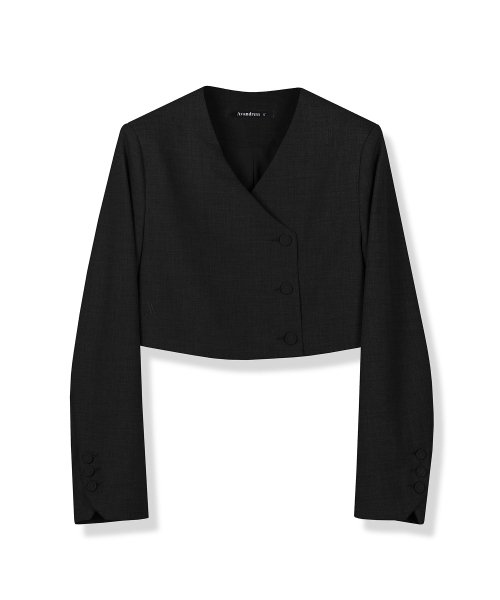 AVANDRESS(アバンドレス )の「Karin Crop Jacket BLACK(テーラードジャケット・レディース・ブラック・SMALL/MEDIUM)」の4枚目の写真