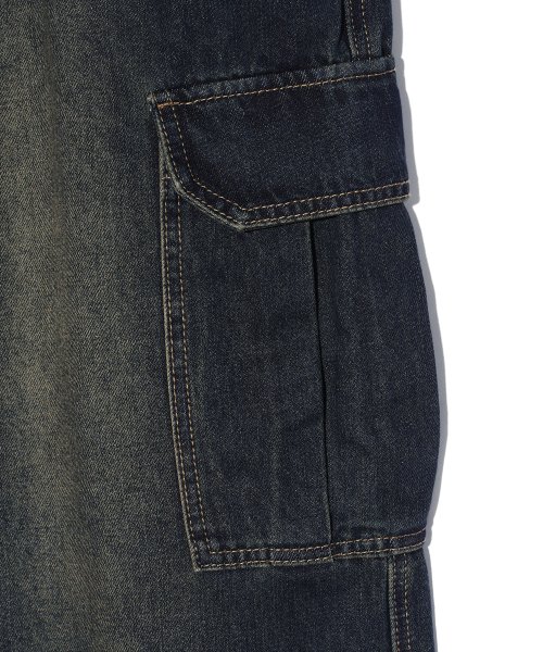 DISTN9NE(ディストナイン)の「Cargo Wide Denim Pants DARK INDIGO (LP2DU388-064)(デニムパンツ・メンズ・その他・28/30/27/32)」の3枚目の写真