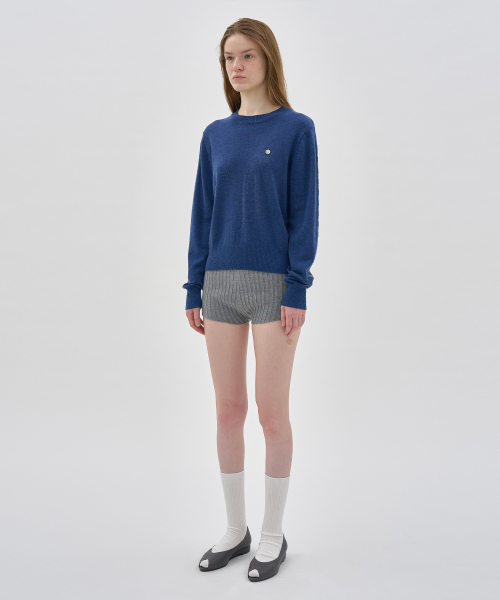 PARTIMENTO WOMEN(パルティメントウィメン)の「コントラストストライプニットクルーネック_ネイビー(ニット/セーター・レディース・その他・SMALL/MEDIUM)」の2枚目の写真