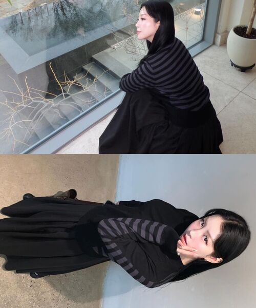PARTIMENTO WOMEN(パルティメントウィメン)の「コントラストストライプニットクルーネック_ネイビー(ニット/セーター・レディース・その他・SMALL/MEDIUM)」の19枚目の写真
