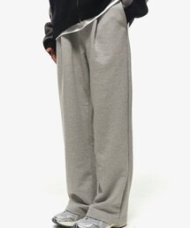 エッセンシャルワイドツーピンタックスウェットパンツグレー
