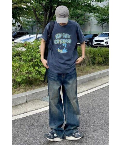 GAKKAI UNIONS（ガッカイユニオンズ）の「マイデイピグメント 半袖Tシャツ ダイブブルー（Tシャツ/カットソー・レディース・その他・MEDIUM/LARGE）」の4枚目の写真