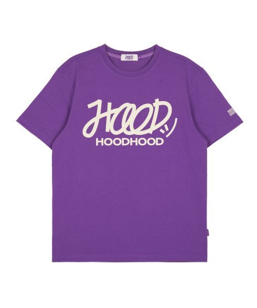 HOODHOOD(フッドフッド)の「シグニチャーロゴ 半袖Tシャツ パープル(Tシャツ/カットソー・レディース・その他・MEDIUM/LARGE/X-LARGE)」の1枚目の写真