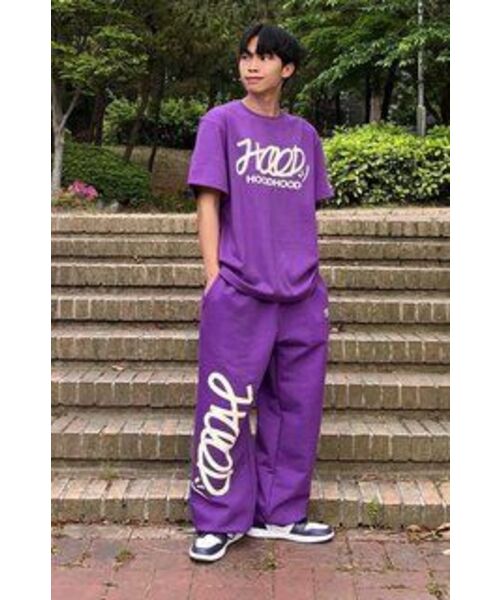 HOODHOOD(フッドフッド)の「シグニチャーロゴ 半袖Tシャツ パープル(Tシャツ/カットソー・レディース・その他・MEDIUM/LARGE/X-LARGE)」の2枚目の写真