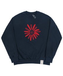 [UNISEX]ビッグデイジードローイングスマイルマンツーマン_ネイビー